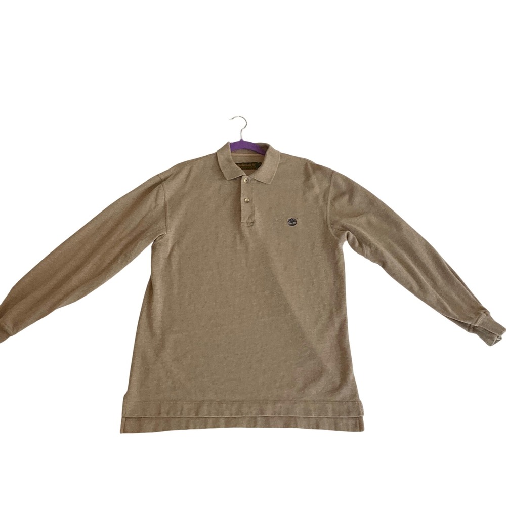 Timberland Tan Polo Shirt Mens‎ Weather Gear Fall 1998 Model 8449 Size Small
